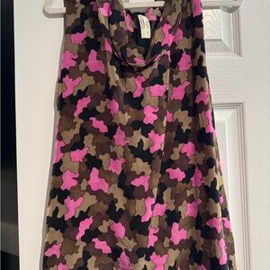 Prada Pink and Brown Camouflage Top